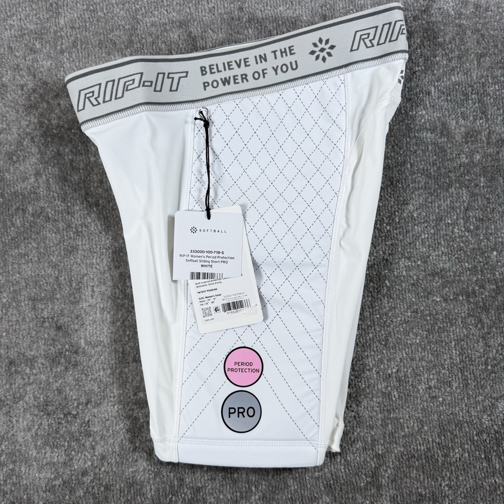 NWT Rip-It Sliding Shorts Women's Small White Period Protection Padded Softball - Picture 4 of 7